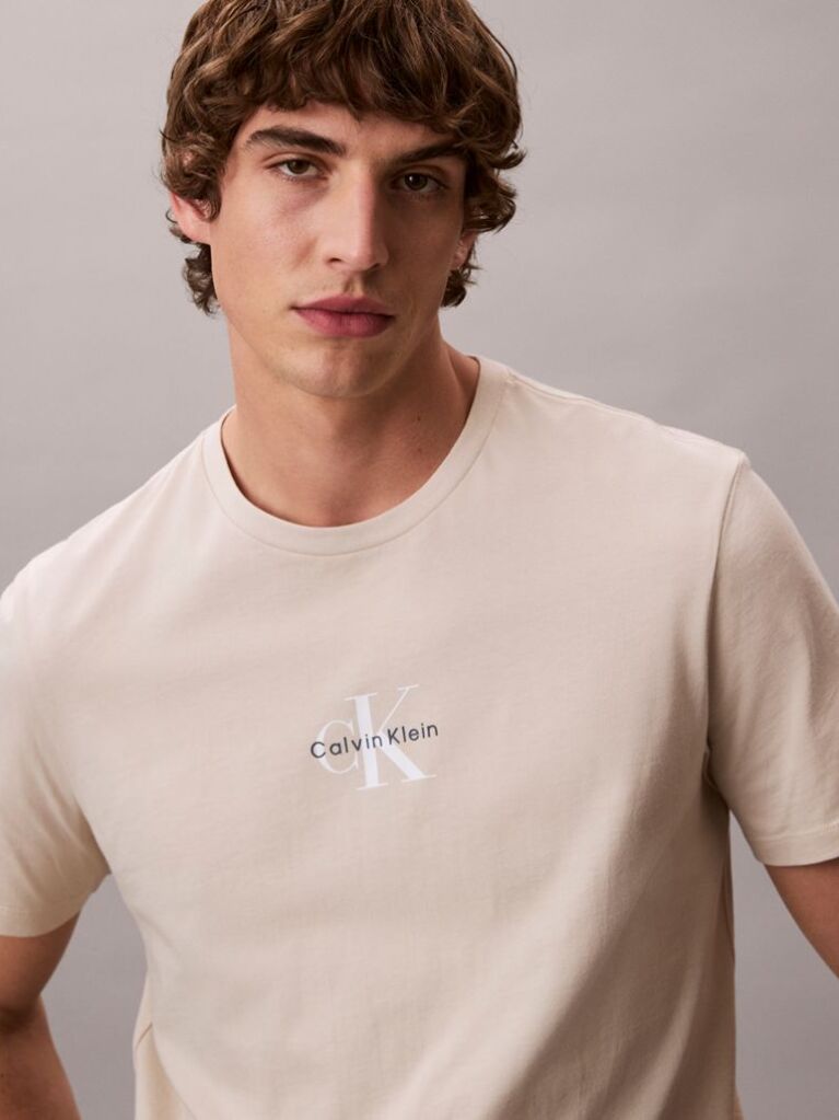 Λευκό T-shirt Με Μονόγραμμα  Άνδρας