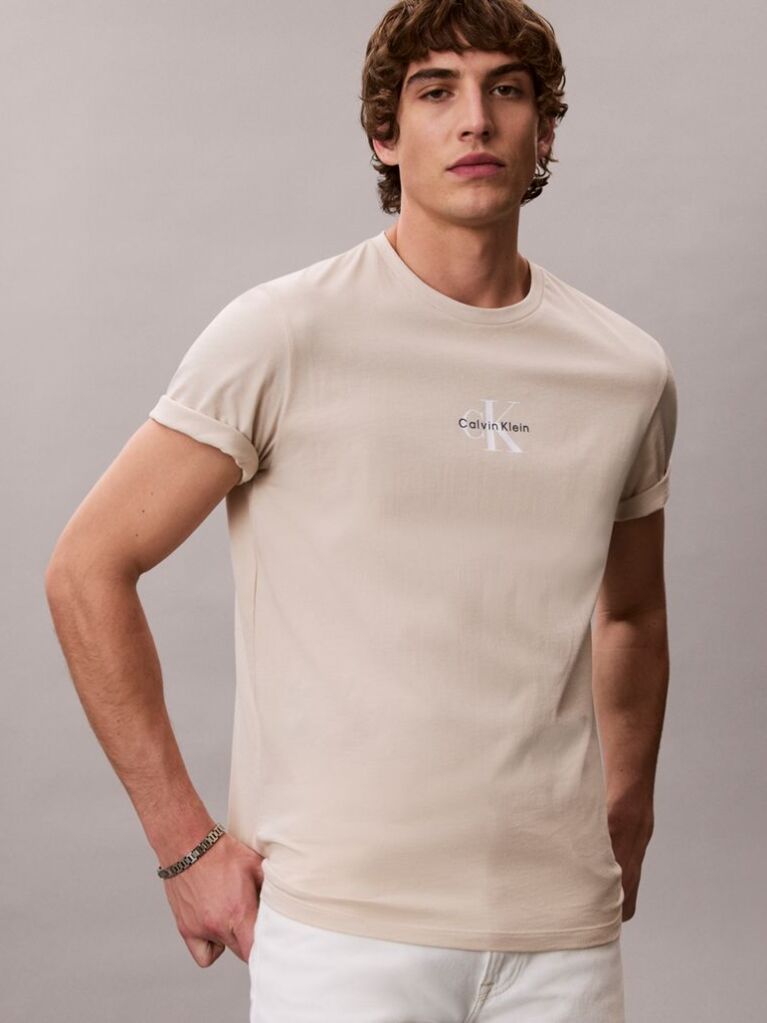 Λευκό T-shirt Με Μονόγραμμα  Άνδρας