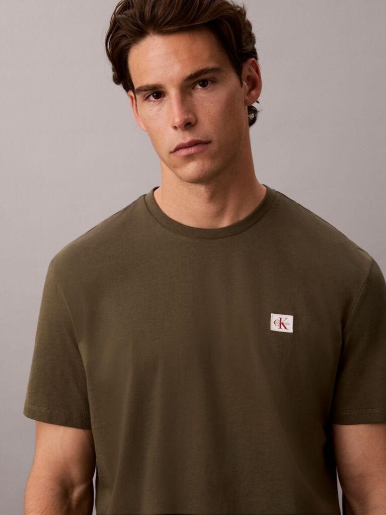 Πράσινο Βαμβακερό T-shirt  Άνδρας