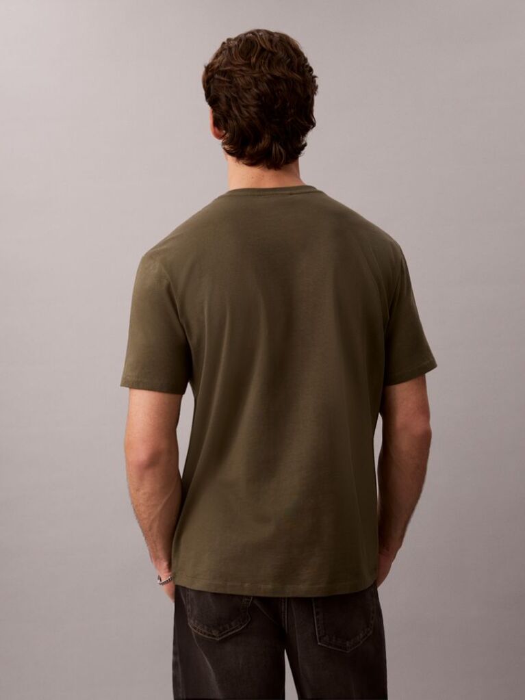Πράσινο Βαμβακερό T-shirt  Άνδρας