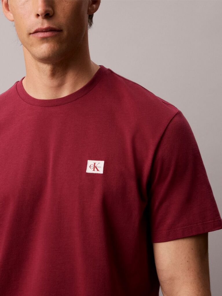 Κόκκινο Βαμβακερό T-shirt  Άνδρας
