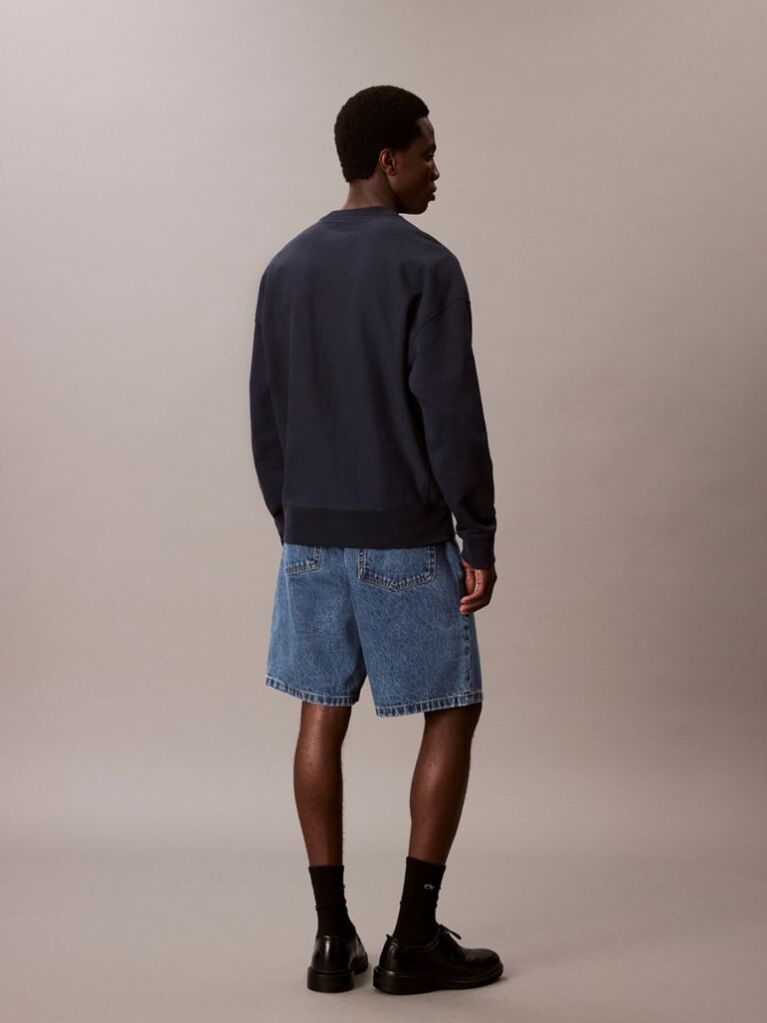 Blue Premium Fleece Relaxed Sweatshirt  Men