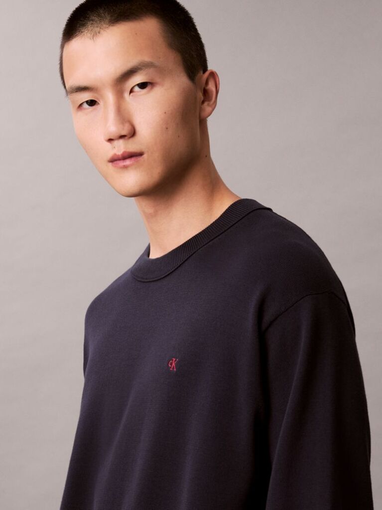 Black Cotton Jumper  Men