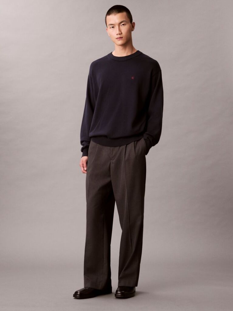 Black Cotton Jumper  Men