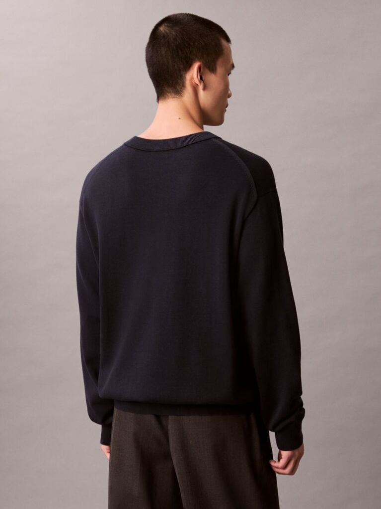 Black Cotton Jumper  Men