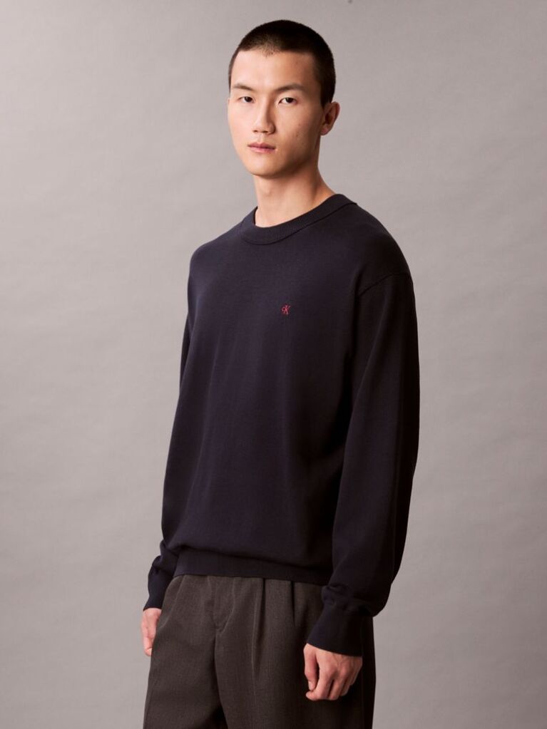 Black Cotton Jumper  Men