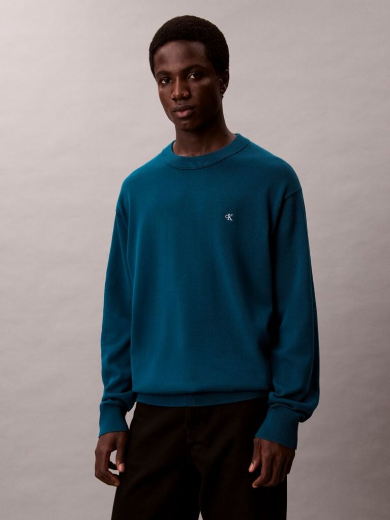 Blue Cotton Jumper  Men
