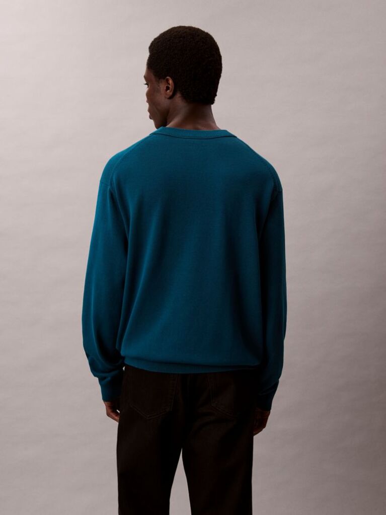 Blue Cotton Jumper  Men