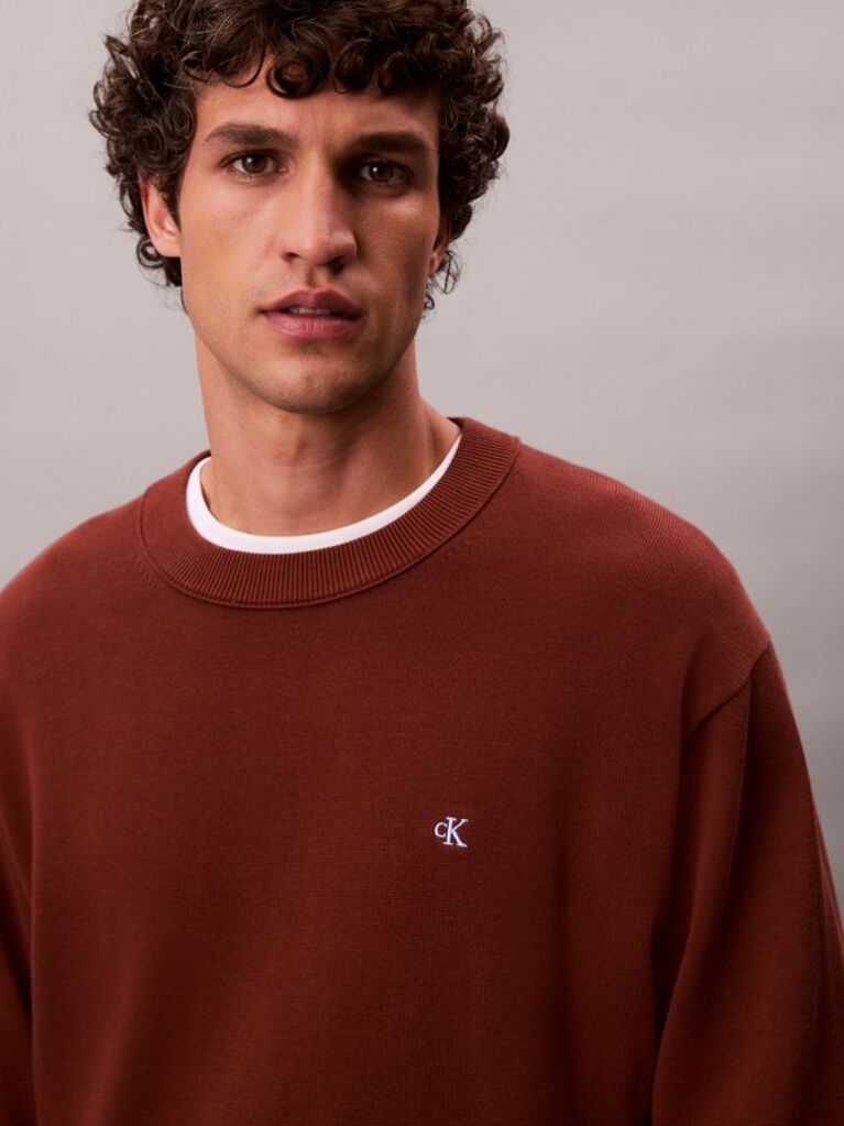 Red Cotton Jumper  Men