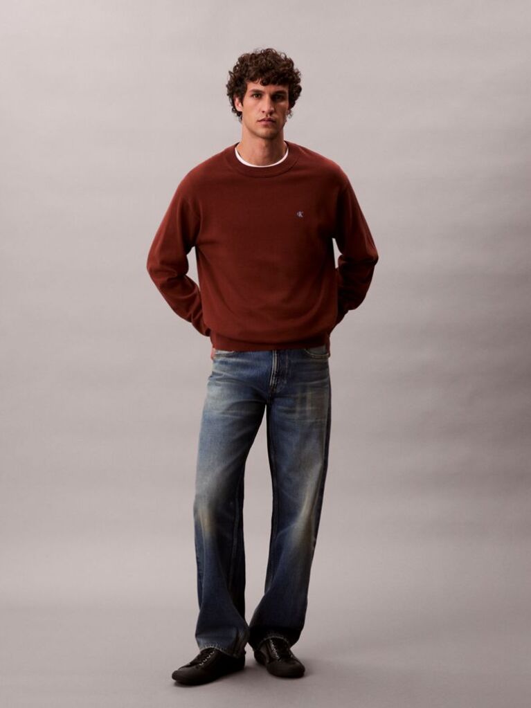 Red Cotton Jumper  Men