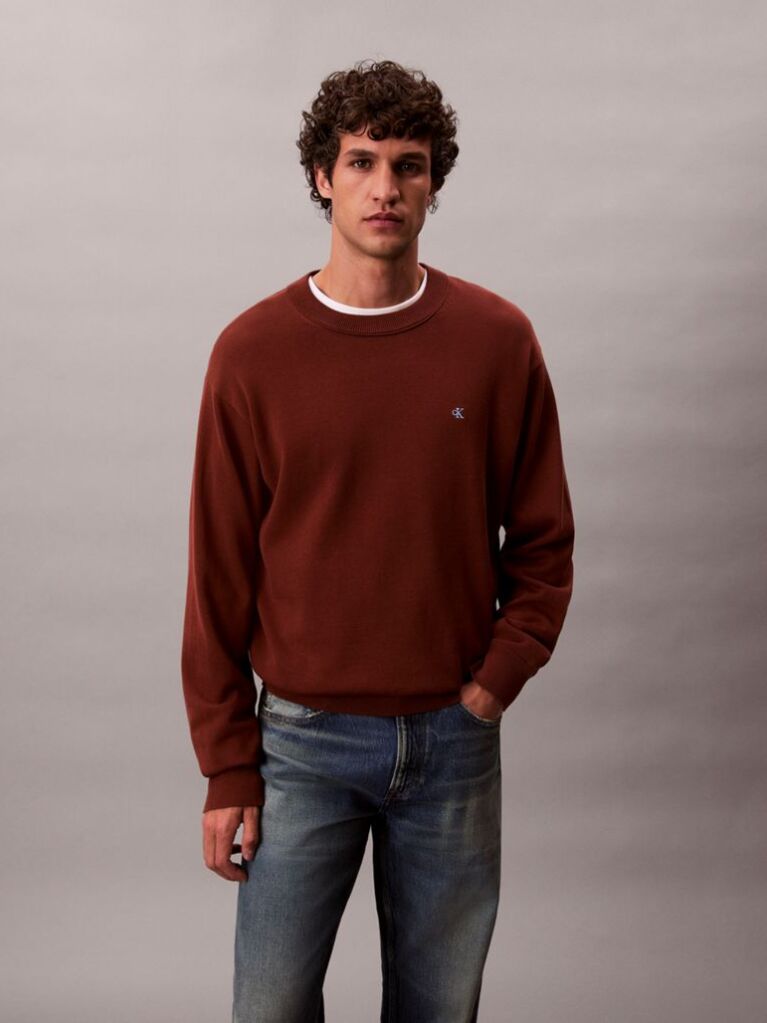 Red Cotton Jumper  Men