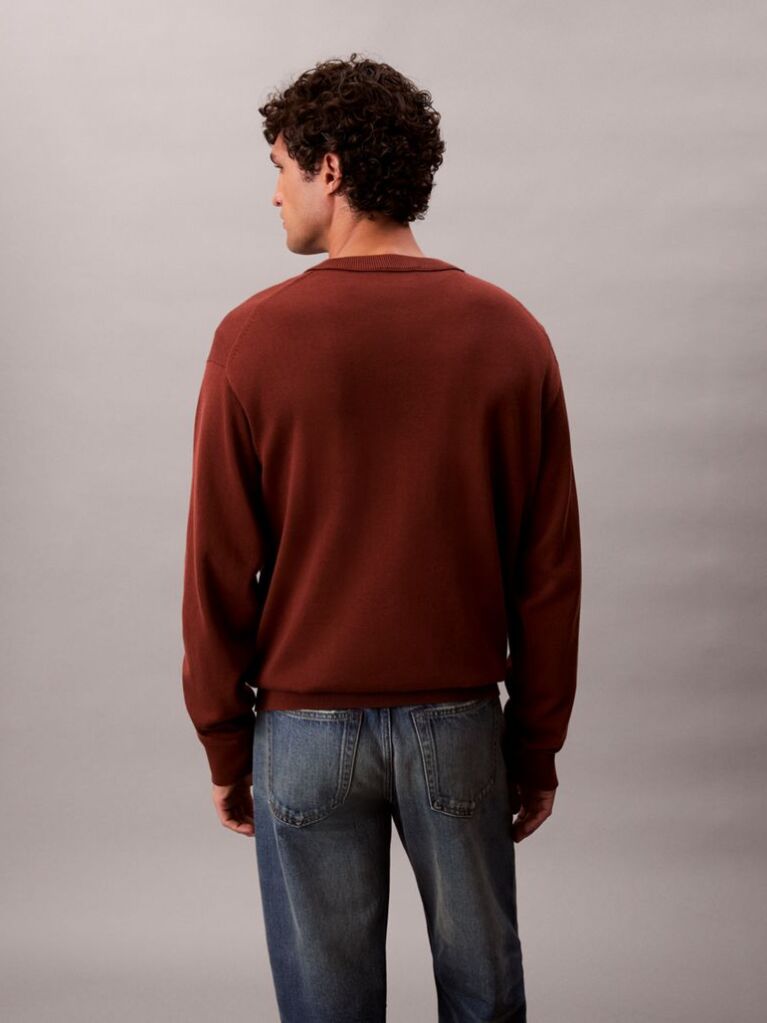 Red Cotton Jumper  Men