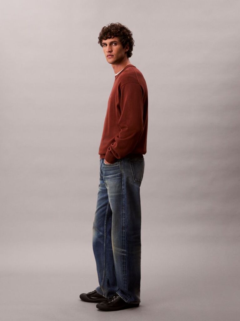 Red Cotton Jumper  Men