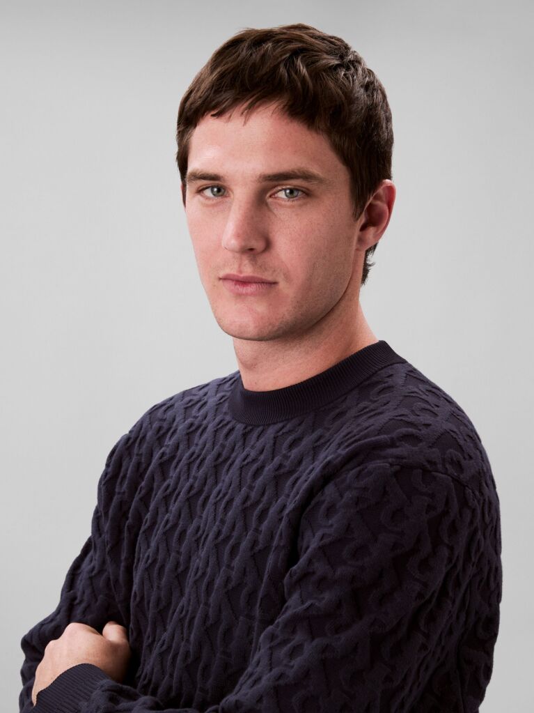 Blue Cotton Jumper  Men