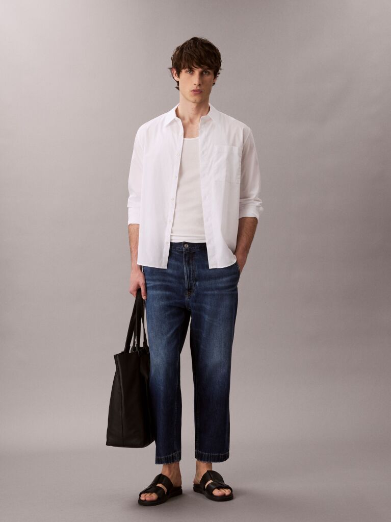 Denim 90s  Cropped Τζιν Σε Tapered Γραμμή  Άνδρας