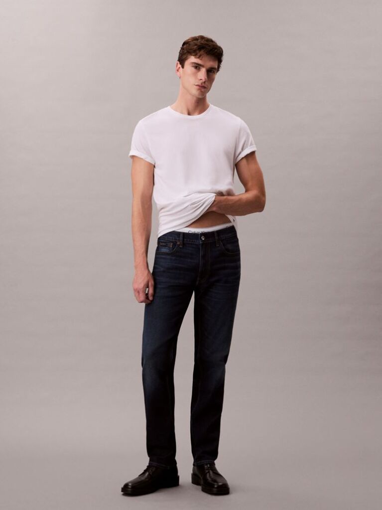 Denim Slim Straight Jeans  Men