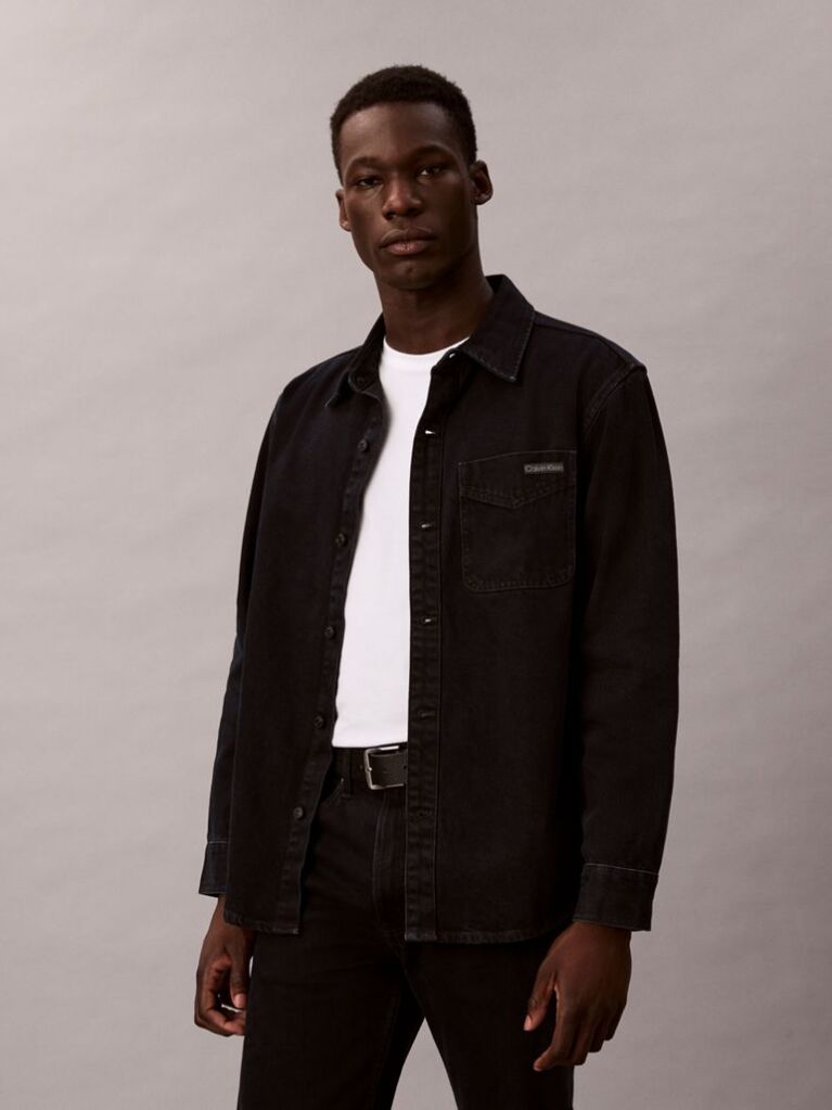 Blue 90's Denim Overshirt  Men