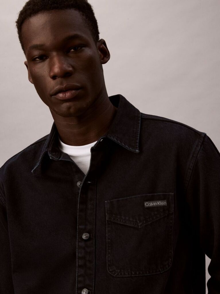Blue 90's Denim Overshirt  Men