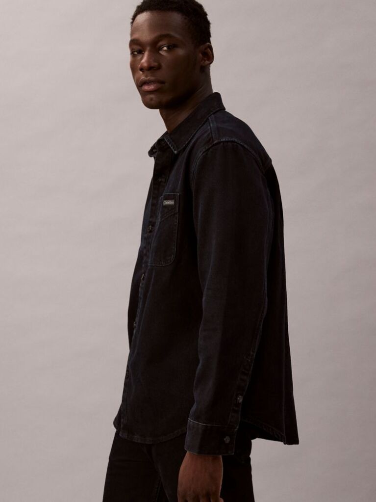 Blue 90's Denim Overshirt  Men