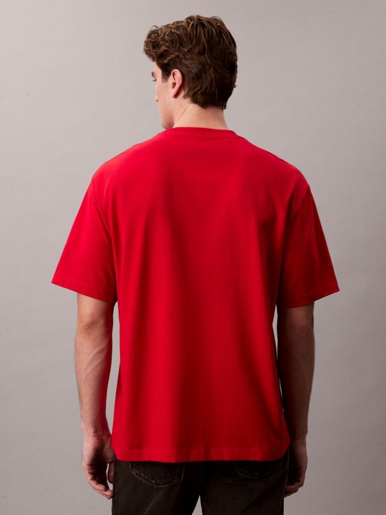 Red Monologo Graphic Relaxed T-Shirt  Men