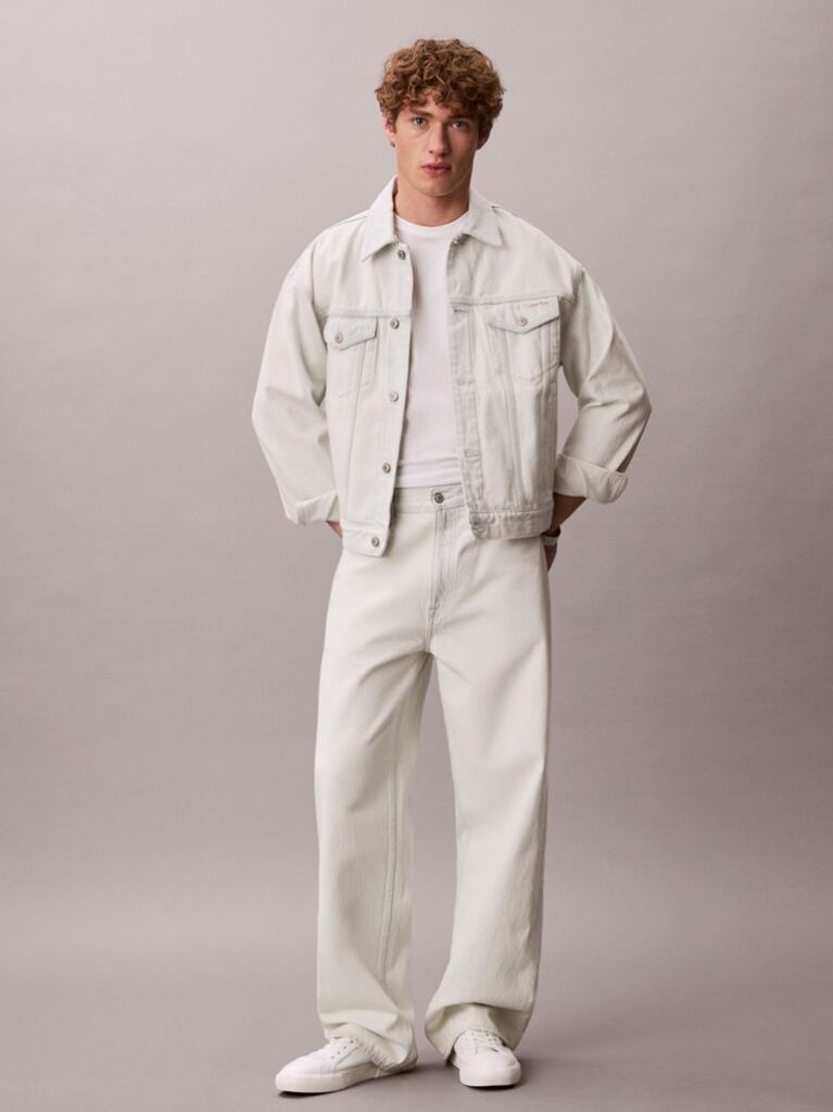 White Baggy Jeans  Men