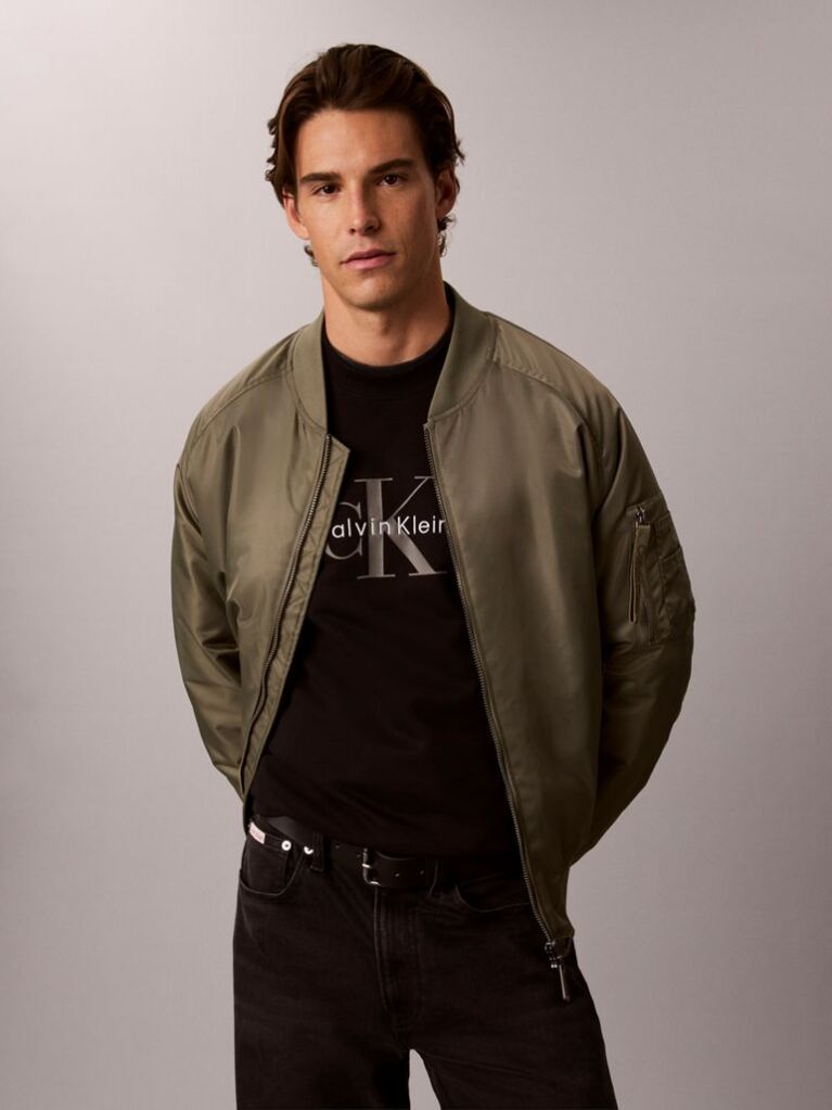 Black Cotton Terry Monogram Sweatshirt  Men