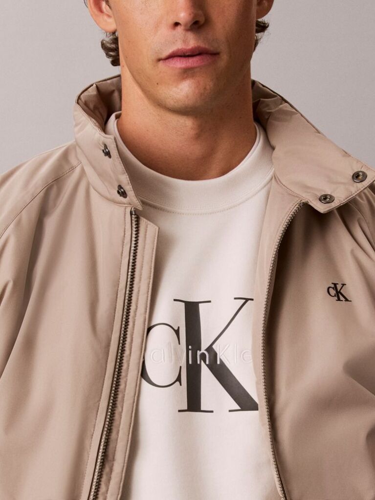White Cotton Terry Monogram Sweatshirt  Men