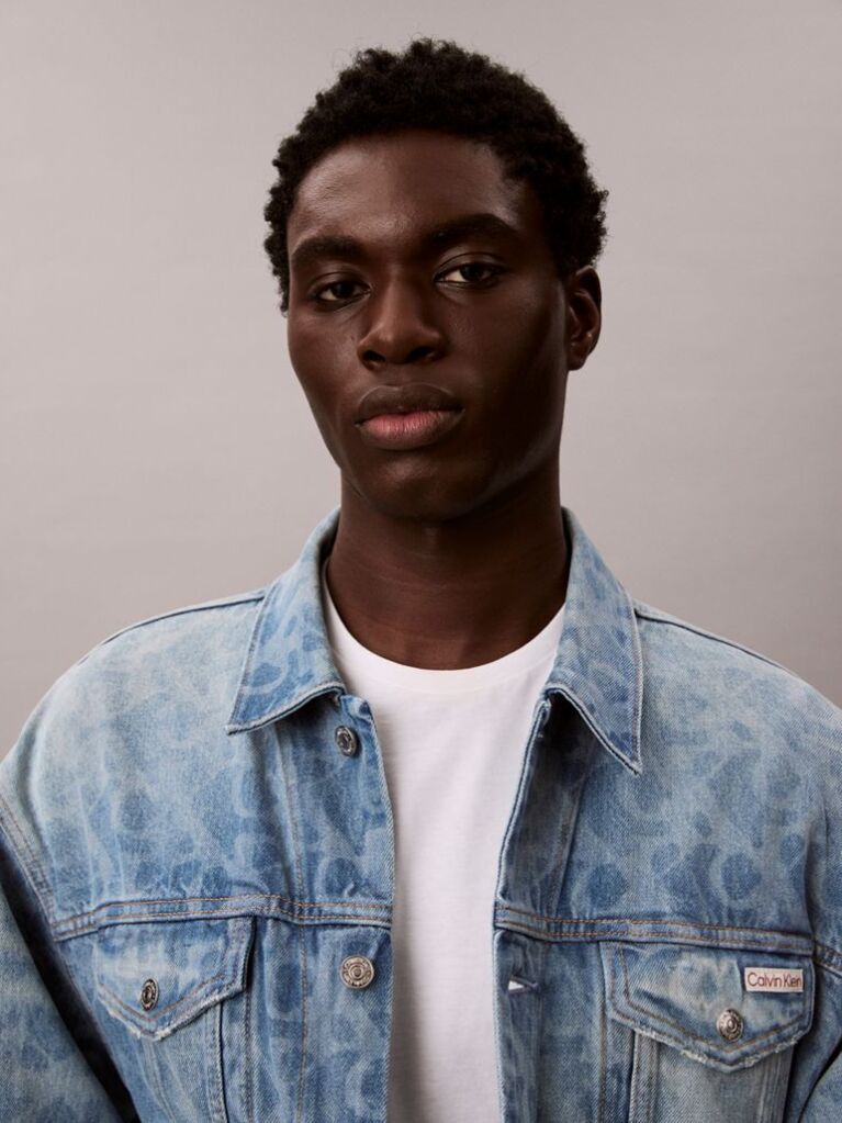 Denim 90s Logo Denim Jacket  Men