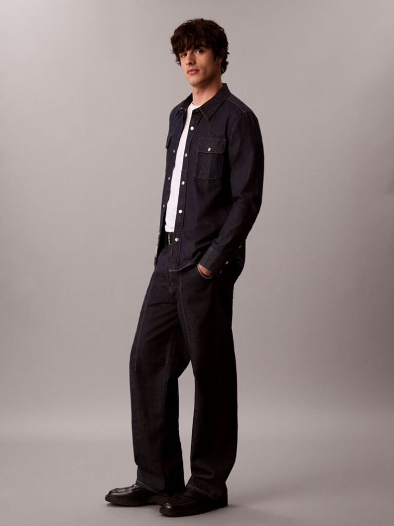 Denim Western Denim Shirt  Men