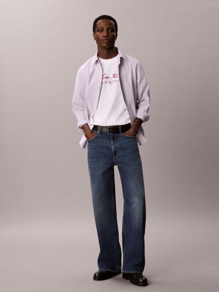 White Script Logo T-shirt  Men