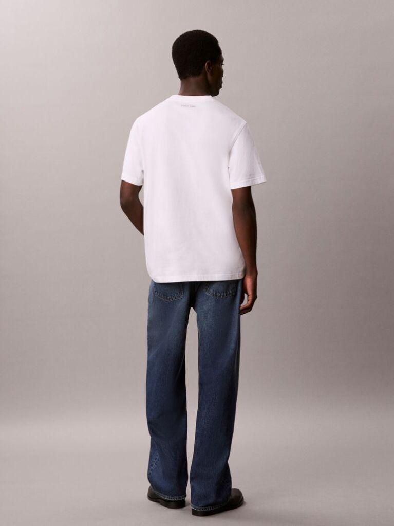 White Script Logo T-shirt  Men