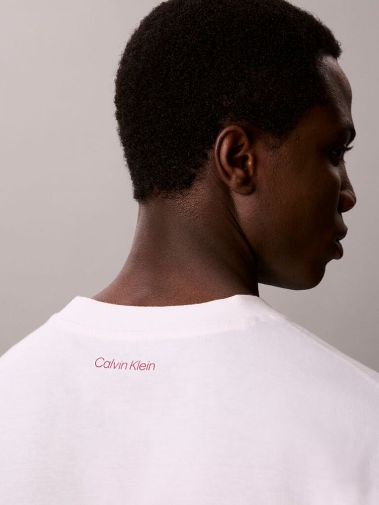 White Script Logo T-shirt  Men