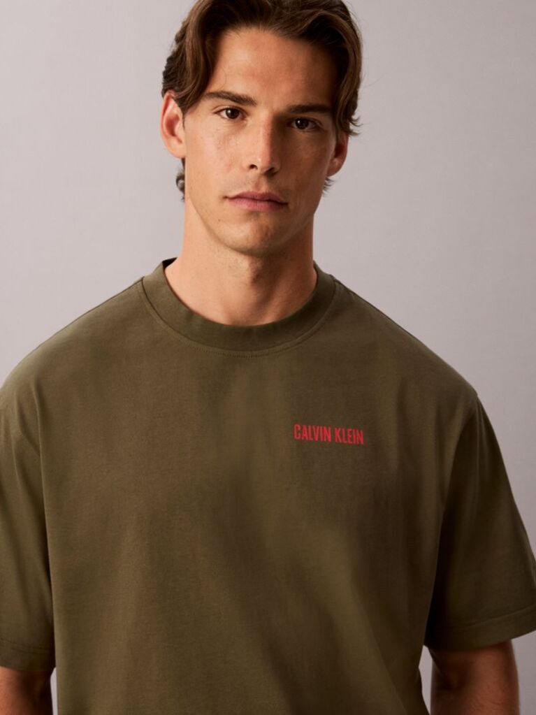Green Relaxed Calvins Or Nothing Graphic T-Shirt  Men