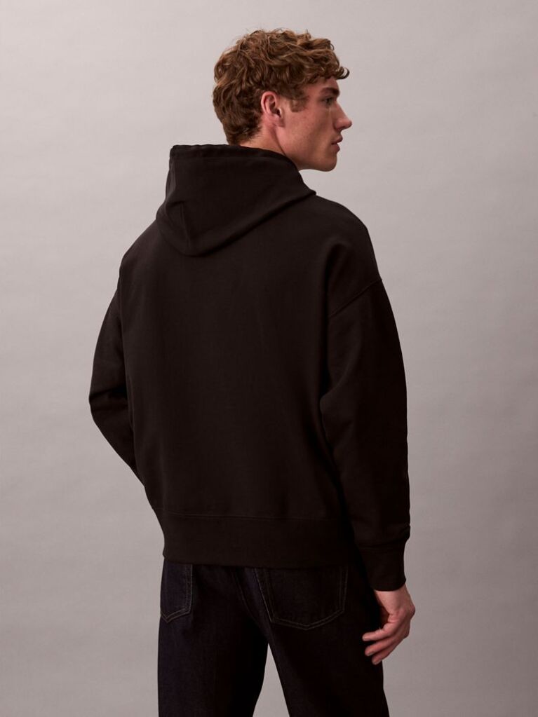 Black Premium Terry Hoodie  Men