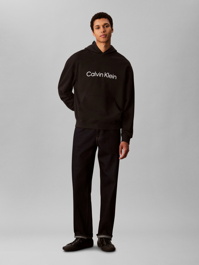 Black Logo Hoodie  Men
