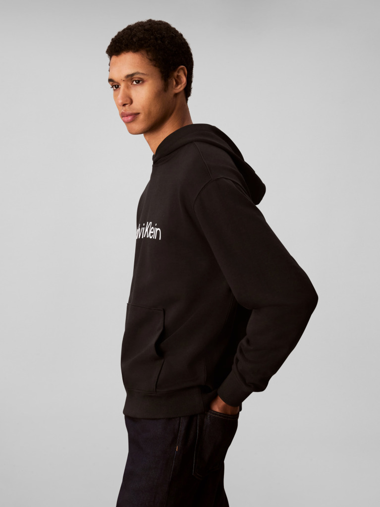 Black Logo Hoodie  Men
