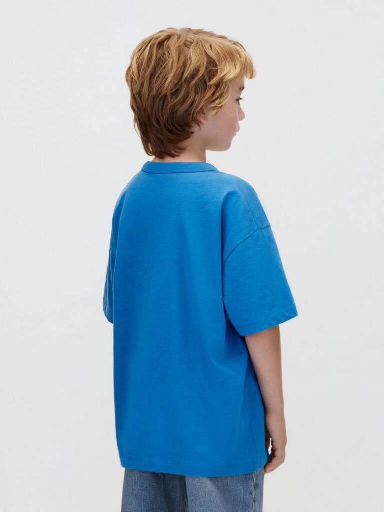 Μπλε Παιδικό T-shirt Με Graphic Λογότυπο  Αγόρι