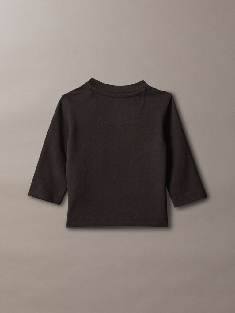 Μαύρο Βρεφικό Μακρυμάνικο T-shirt Με Λογότυπο  Βρεφικά