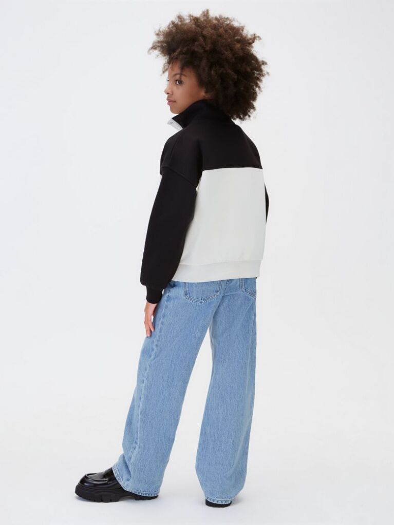 Beige Kids' Colour Block Sweatshirt  Girls