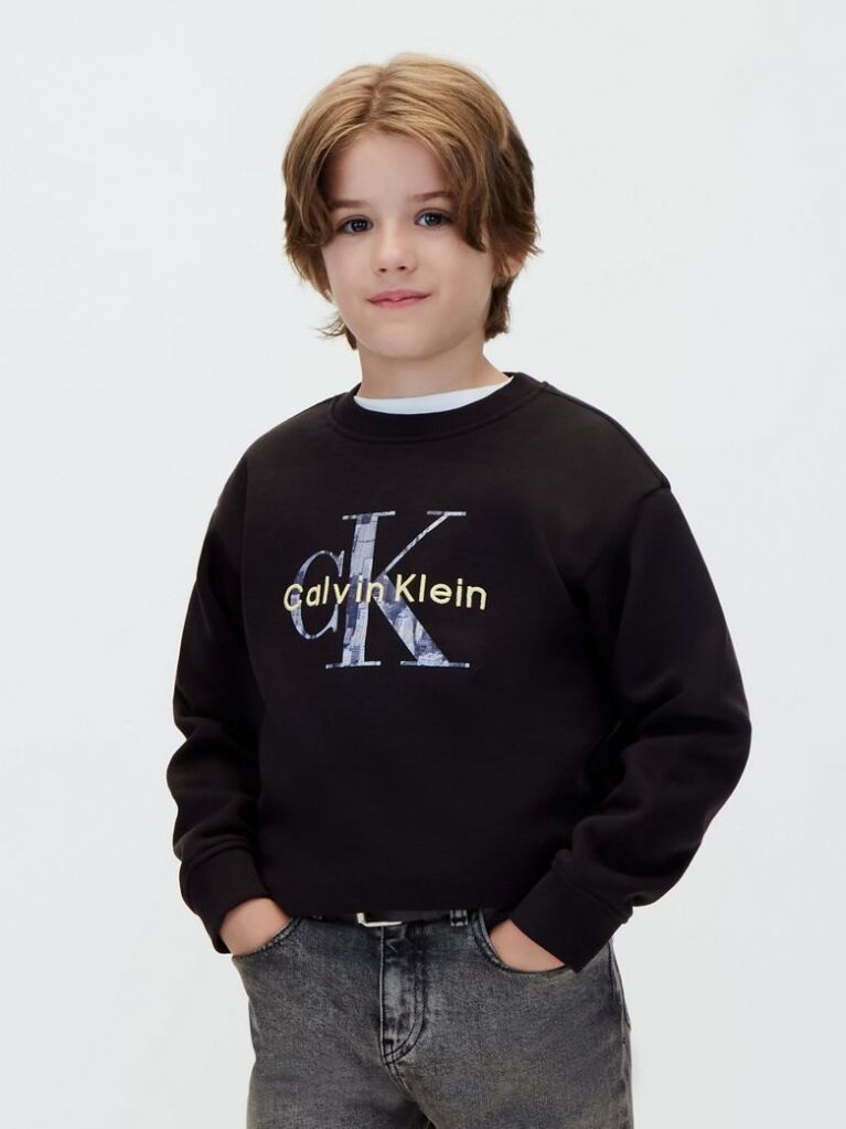 Black Kids' Logo Sweatshirt  Boys