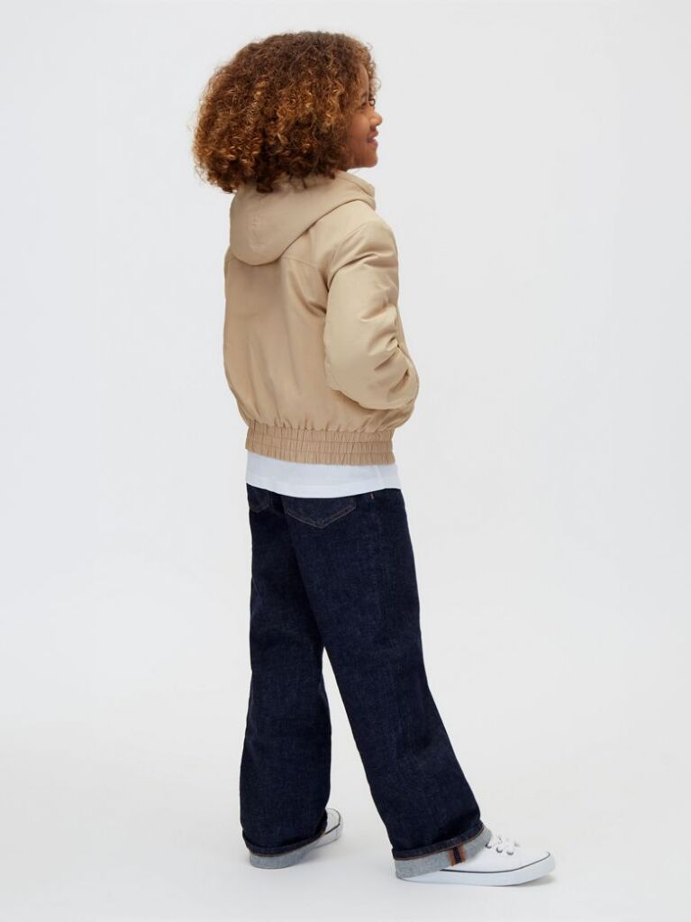 Beige Kids' Hooded Harrington Jacket  Boys