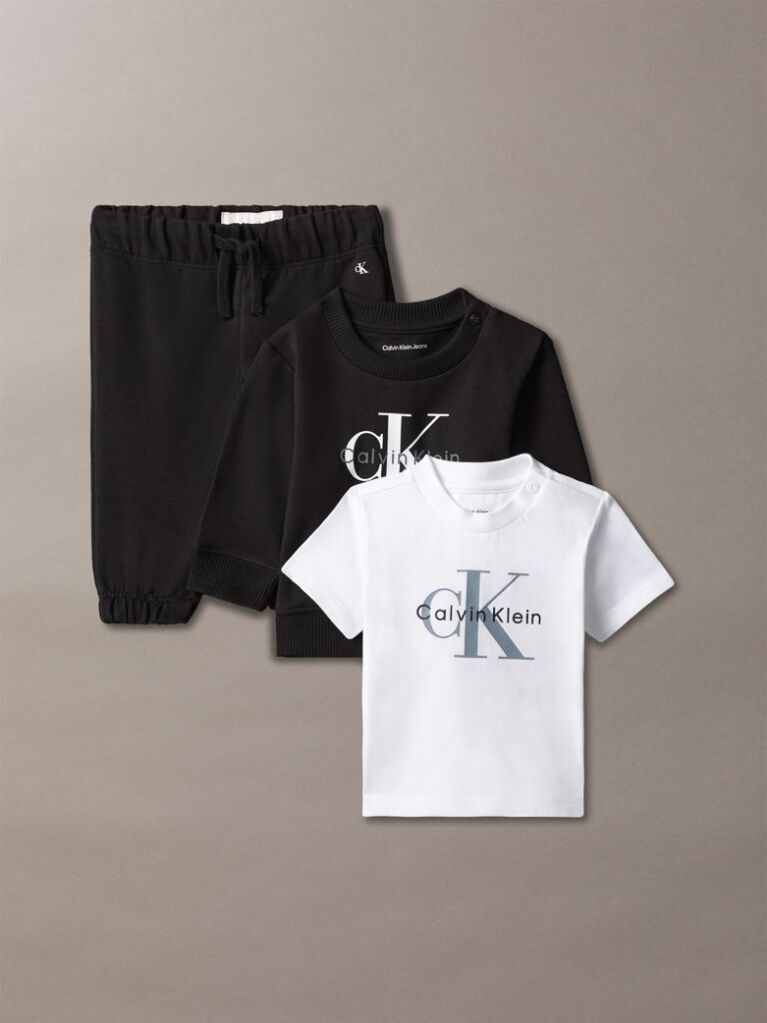 Black Baby Sweatsuit and T-shirt Gift Set  Newborn