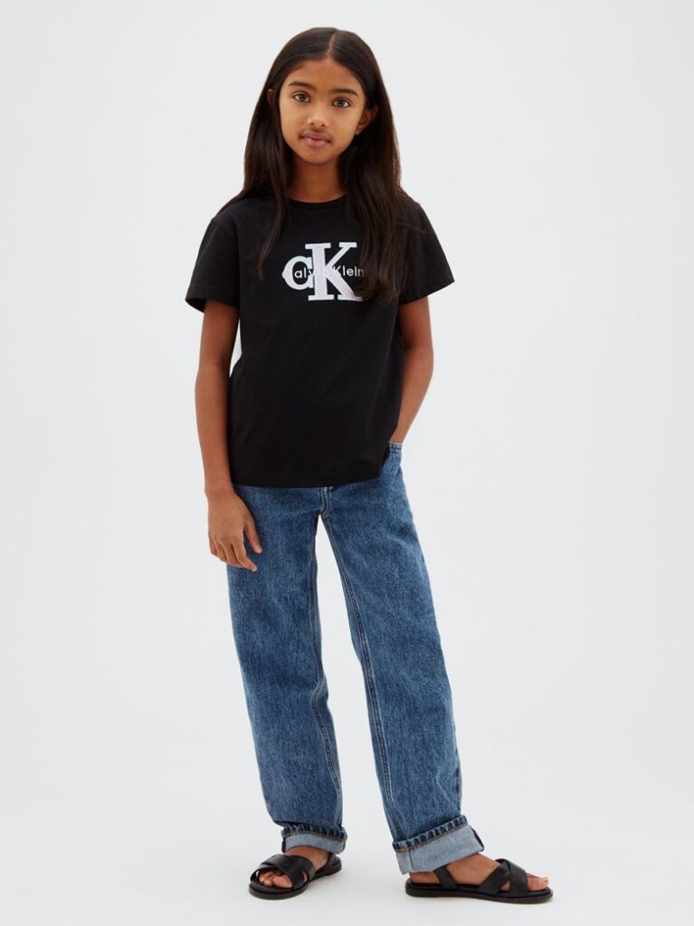 Black Kids' Logo T-shirt  Girls