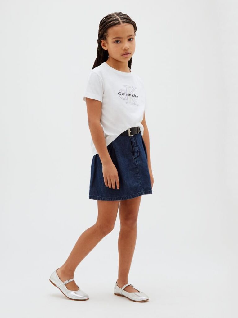 White Kids' Logo T-shirt  Girls