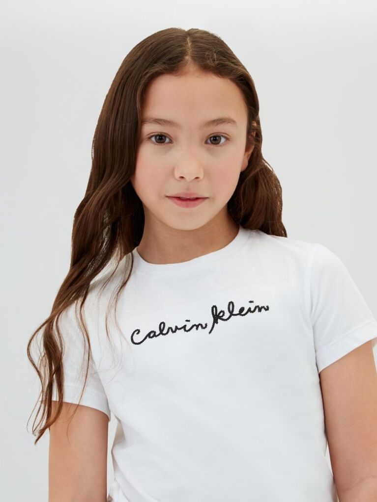 White Kids' Slim Logo T-shirt  Girls