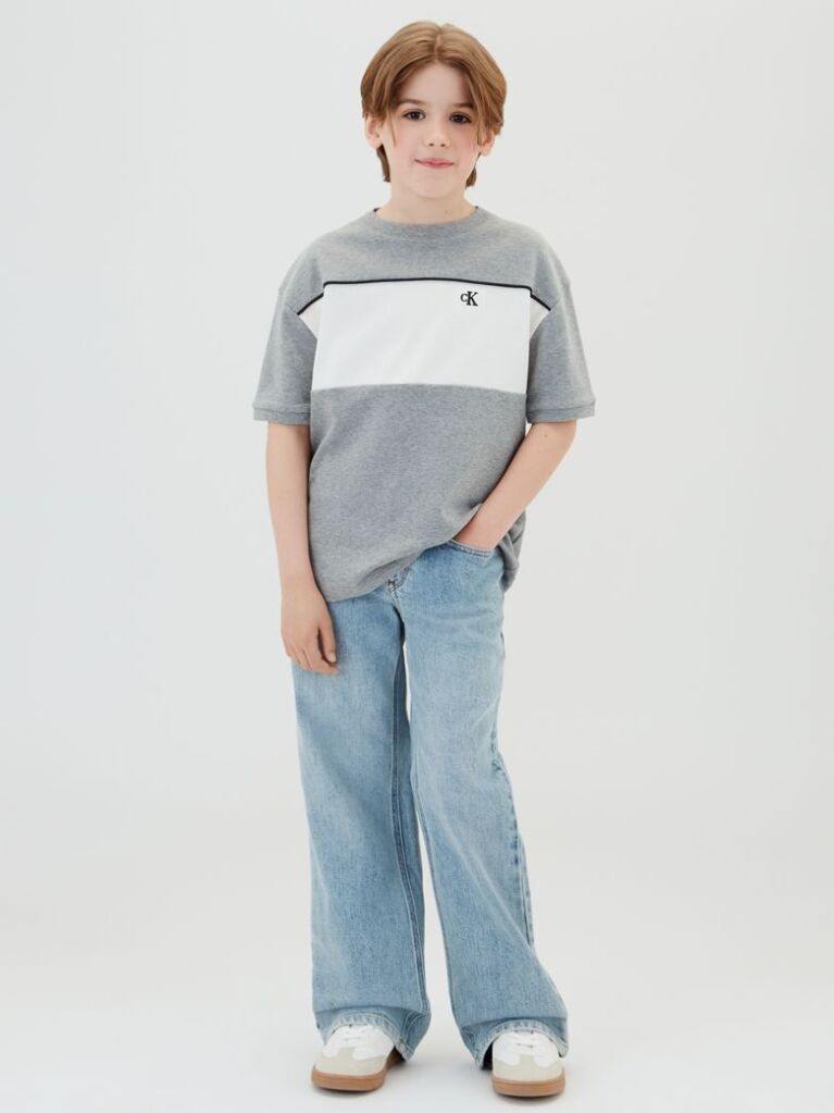 Grey Kids' Colour Block T-shirt  Boys