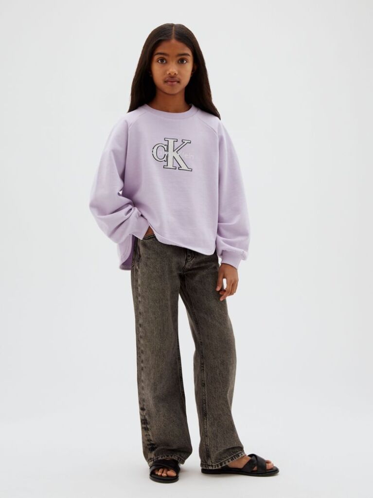 Purple Kids' High-Lo Logo Sweatshirt  Girls