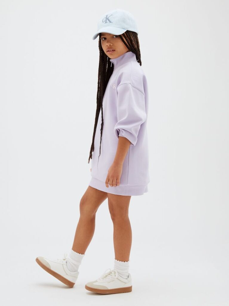 Purple Kids' 1/4 Zip Sweatshirt Dress  Girls