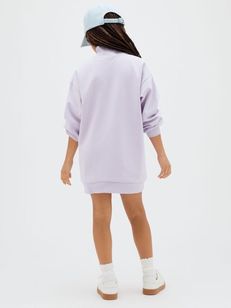 Purple Kids' 1/4 Zip Sweatshirt Dress  Girls
