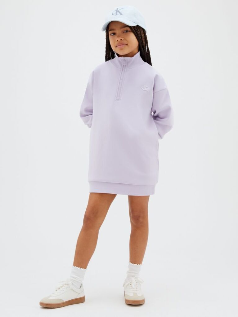 Purple Kids' 1/4 Zip Sweatshirt Dress  Girls